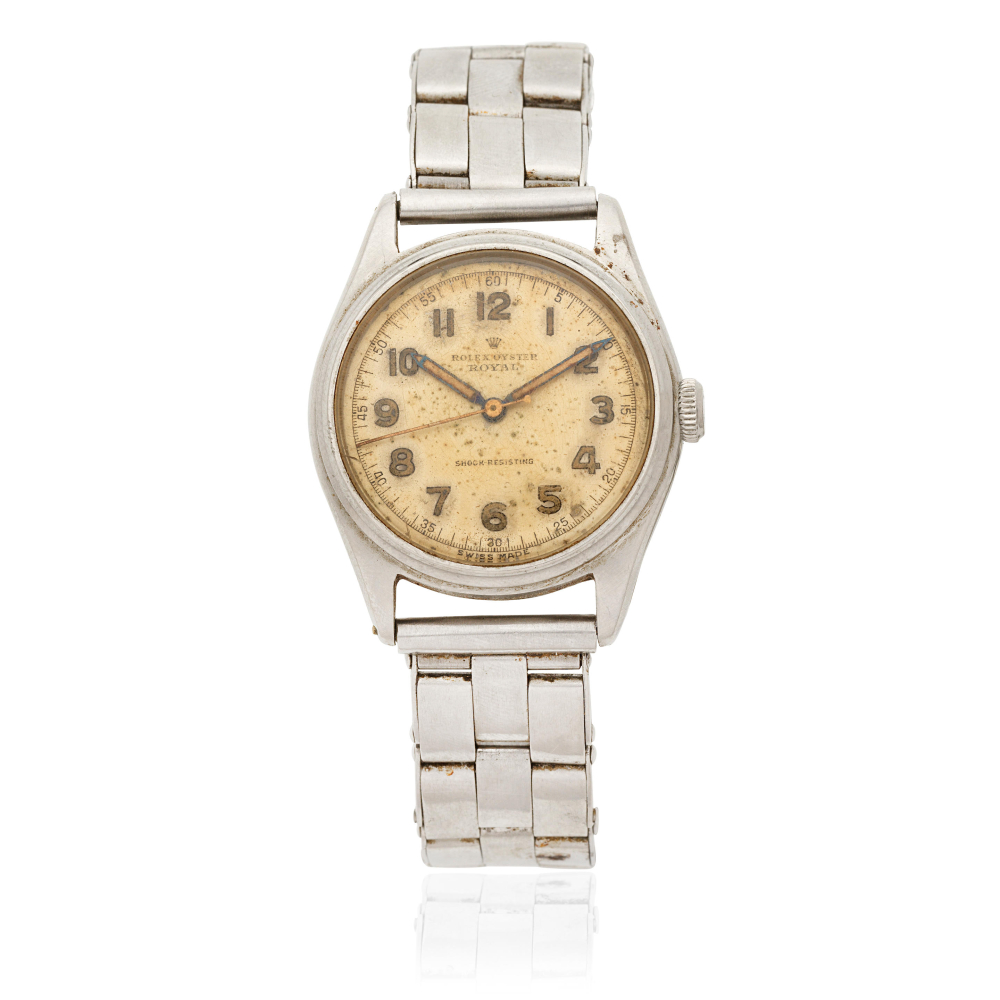 Rolex. A stainless steel manual wind bracelet watch