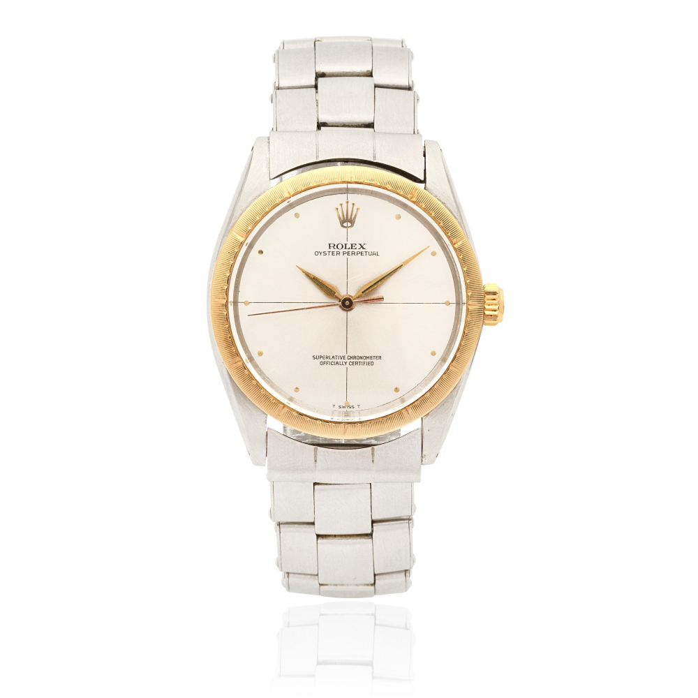 Rolex. A stainless steel and gold automatic bracelet watch
