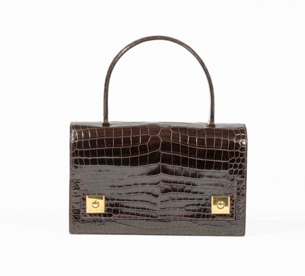 HERMES Paris. Sac Piano 25, crocodile du Nil