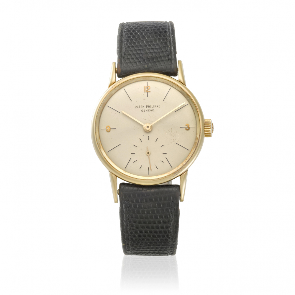 PATEK PHILIPPE. AN 18K GOLD MANUAL WIND WRISTWATCH