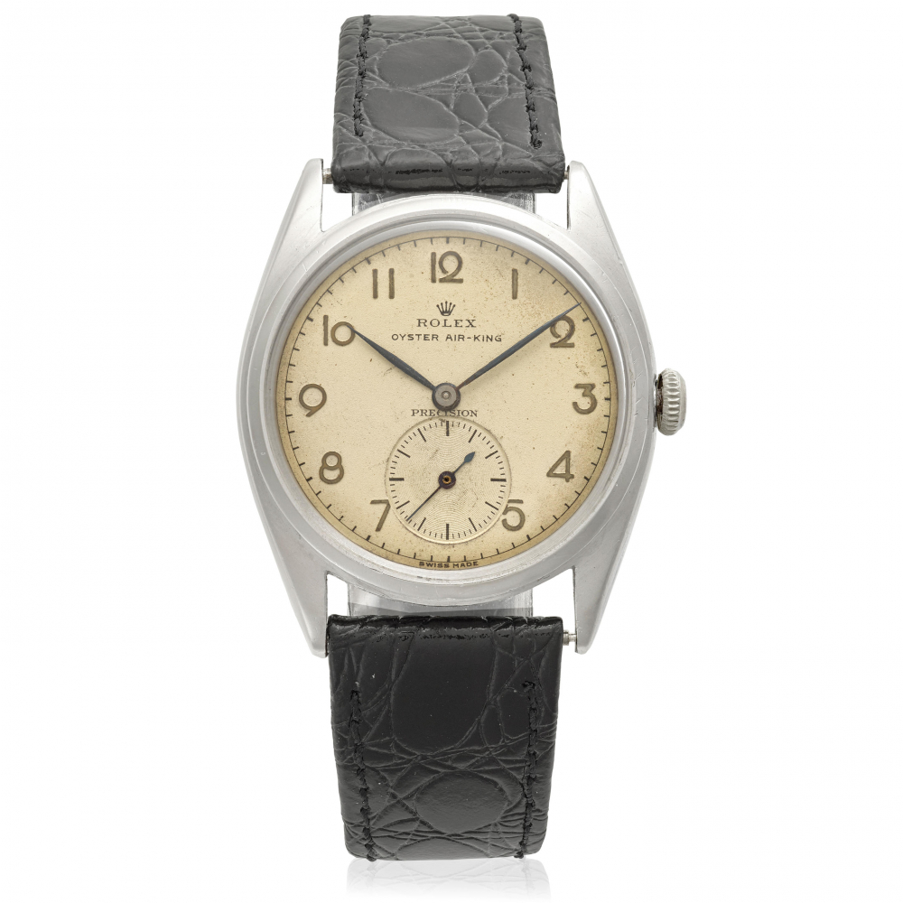 ROLEX. A STAINLESS-STEEL MANUAL WIND WRISTWATCH