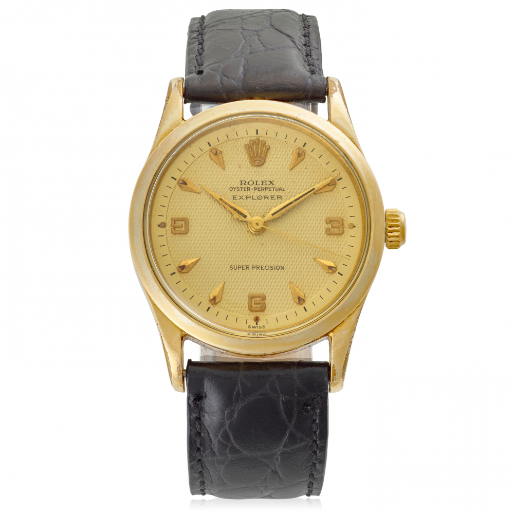 ROLEX. A GOLD-PLATED AUTOMATIC WRISTWATCH