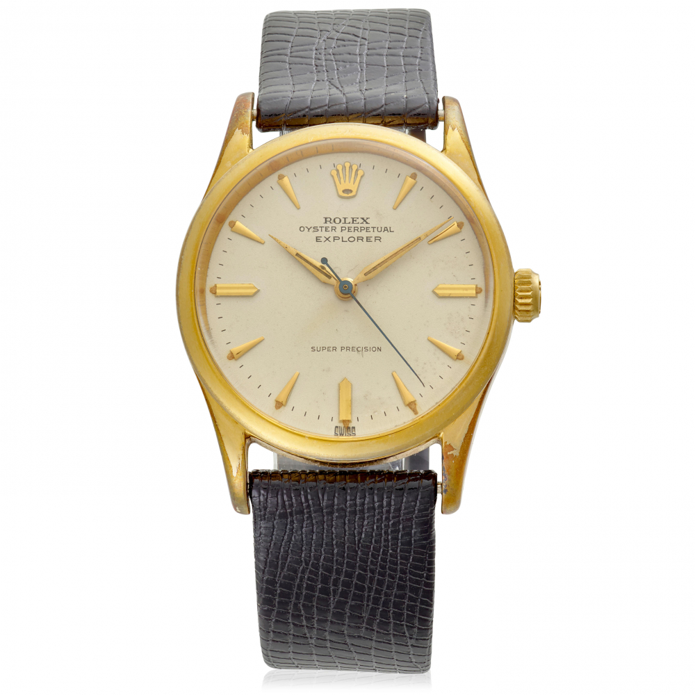 ROLEX. A GOLD-PLATED AND STAINLESS-STEEL AUTOMATIC WRISTWATCH