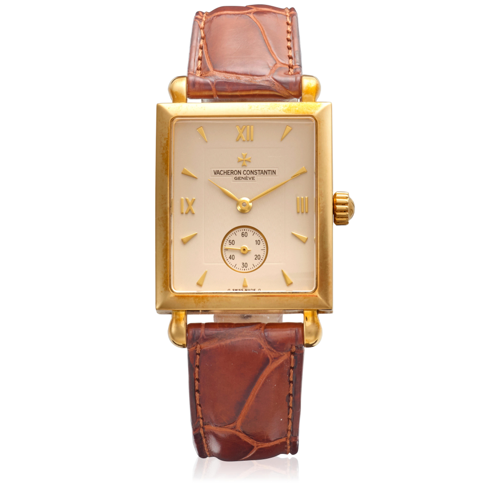 VACHERON CONSTANTIN. AN 18K GOLD MANUAL WIND WRISTWATCH
