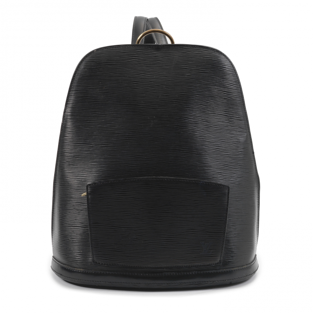 Louis Vuitton: a Black Epi Leather Gobelins Backpack