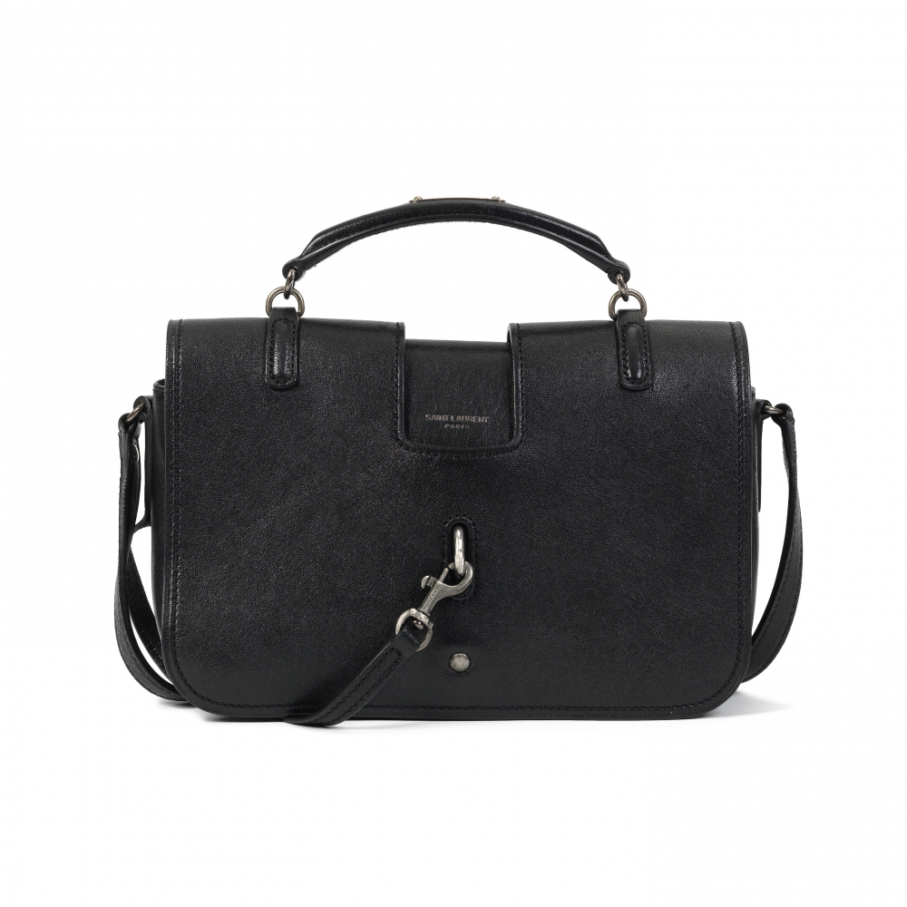 Saint Laurent: a Black Leather Shoulder Bag