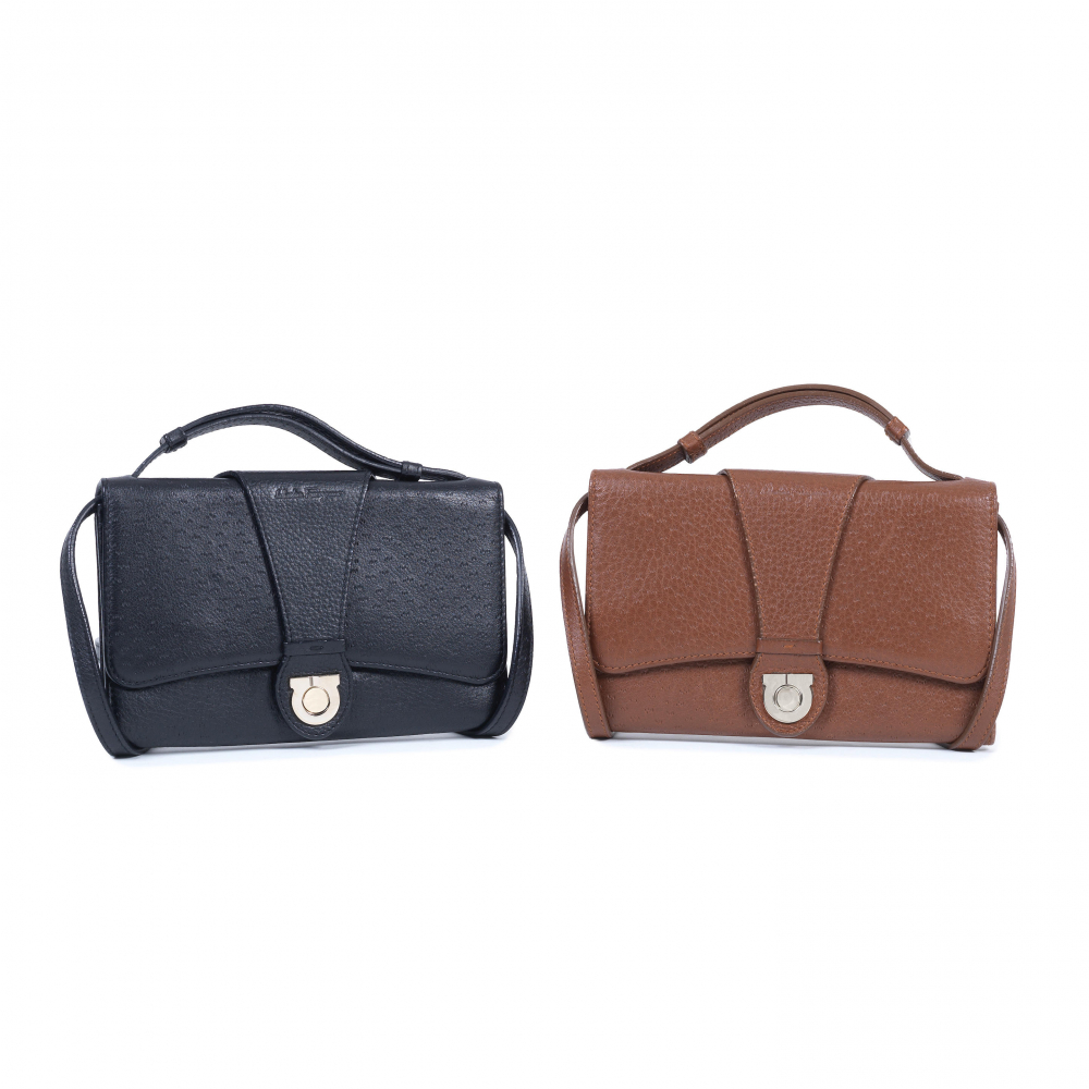 Ferragamo: Two Small Leather Shoulder Bags