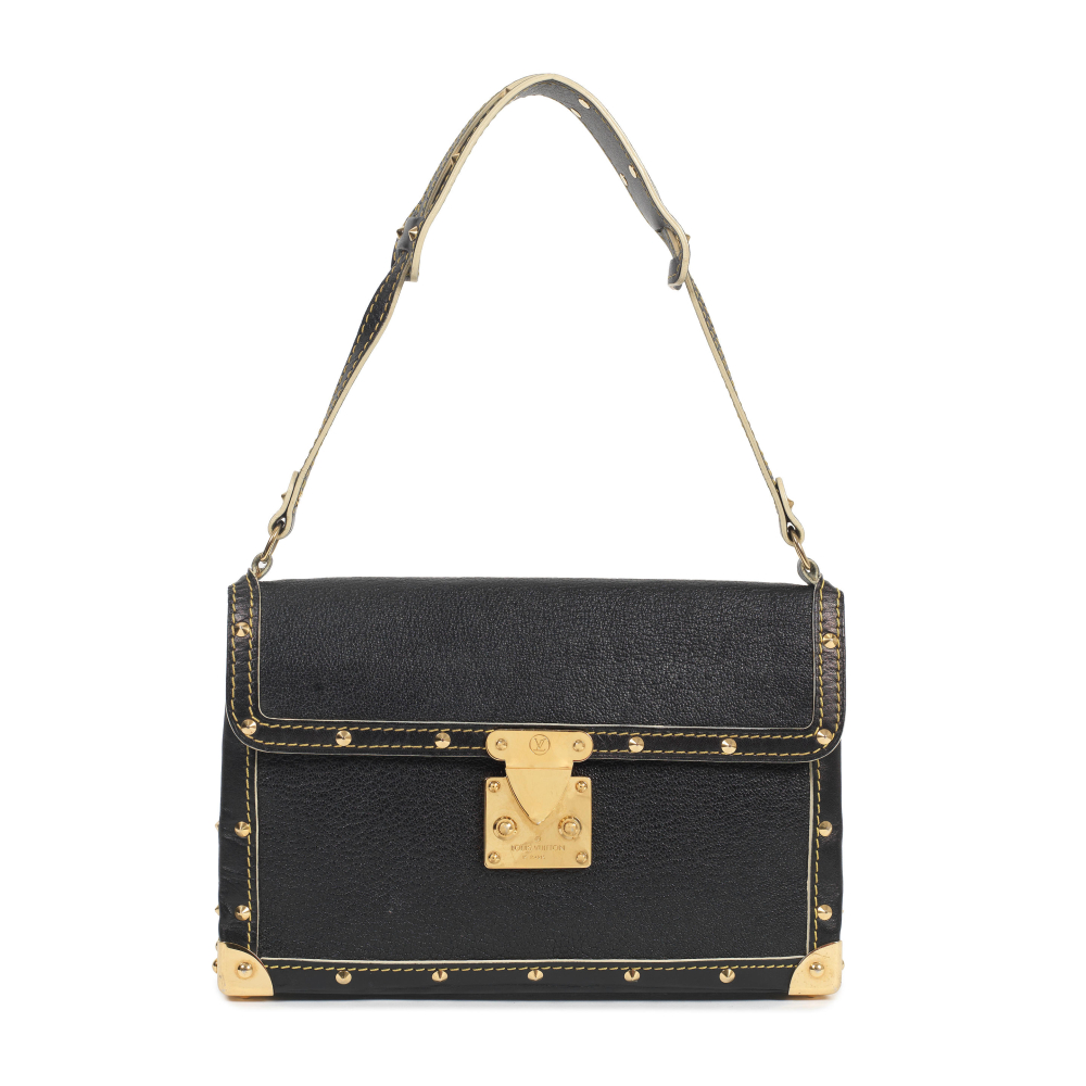 Louis Vuitton: a Black Suhali Leather L'Aimable Shoulder Bag
