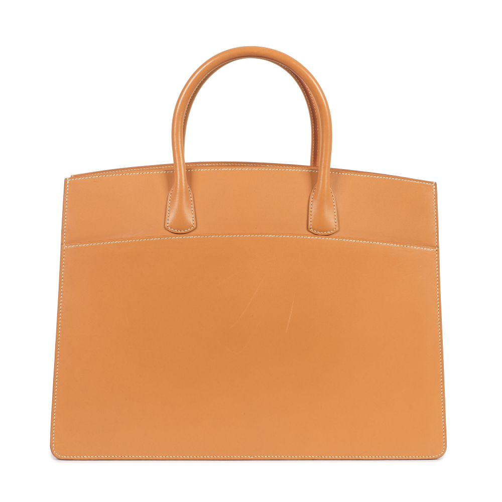 Hermes: a Vache Naturelle Leather White Bus 40