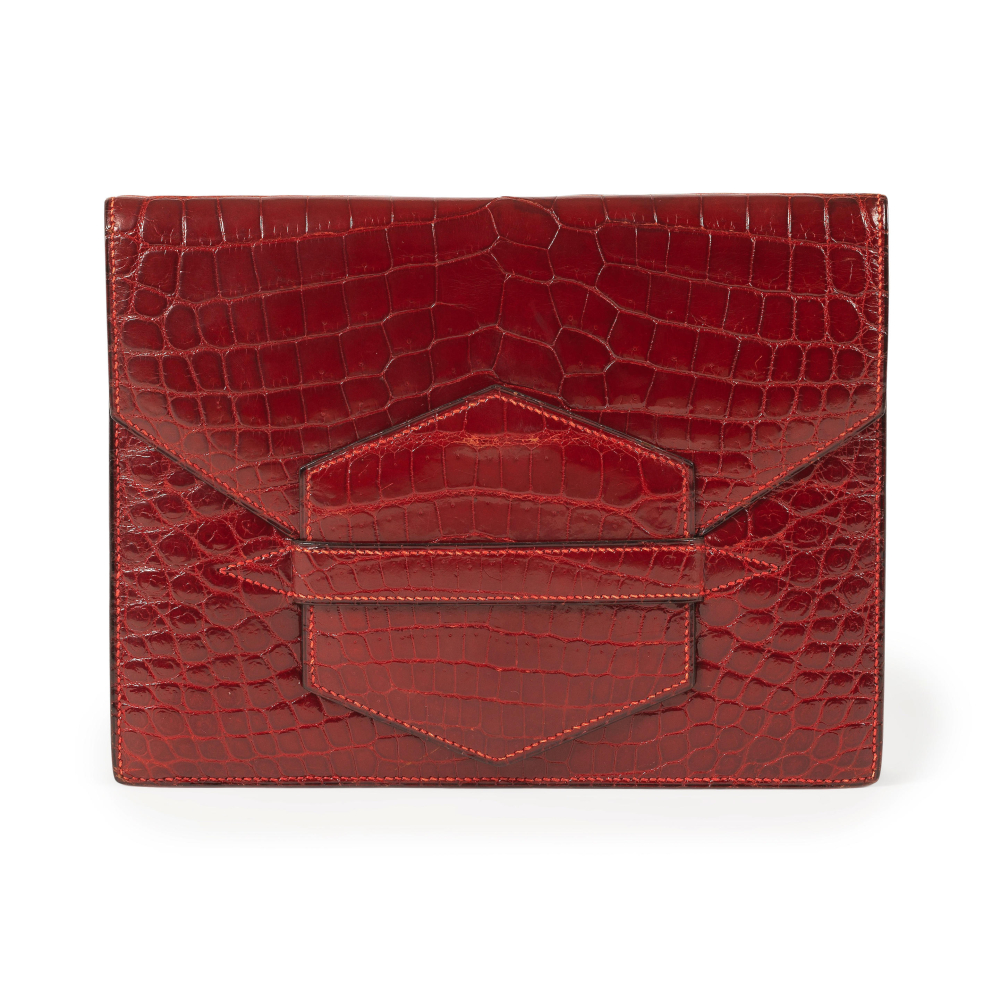 HERMES Paris, année 1982. Pochette "Faco" 23,5 cm