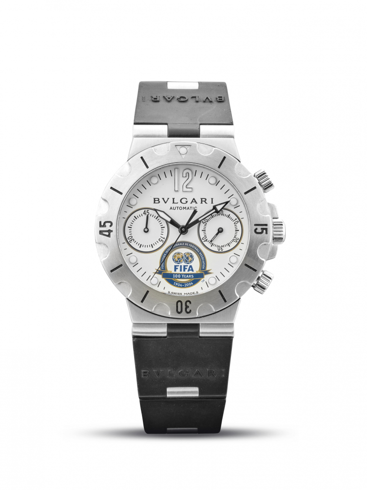 BVLGARI | SCUBA FIFA 100 YEARS, REF. SCB 38 S, A LIMITED EDITION STAINLESS STEEL CHRONOGRAPH WRISTWATCH, CIRCA 2004