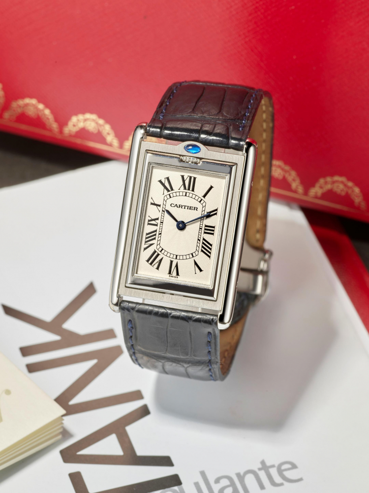 CARTIER | TANK BASCULANTE, REF.2390, A STAINLESS STEEL WRISTWATCH, CIRCA 2001