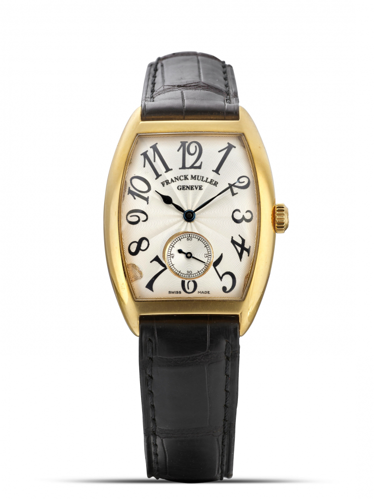 FRANCK MULLER | CINTRÉE CURVEX, REF.7501S6MM, A YELLOW GOLD WRISTWATCH, CIRCA 2000