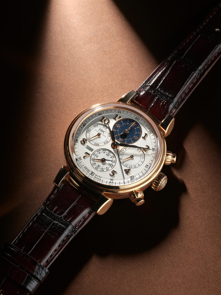 IWC | DA VINCI - PERPETUAL CALENDAR CHRONOGRAPH, A FINE PINK GOLD FLYBACK CHRONOGRAPH PERPETUAL CALENDAR WRISTWATCH WITH MOON PHASES AND 4-DIGIT YEAR DISPLAYS, CIRCA 2017