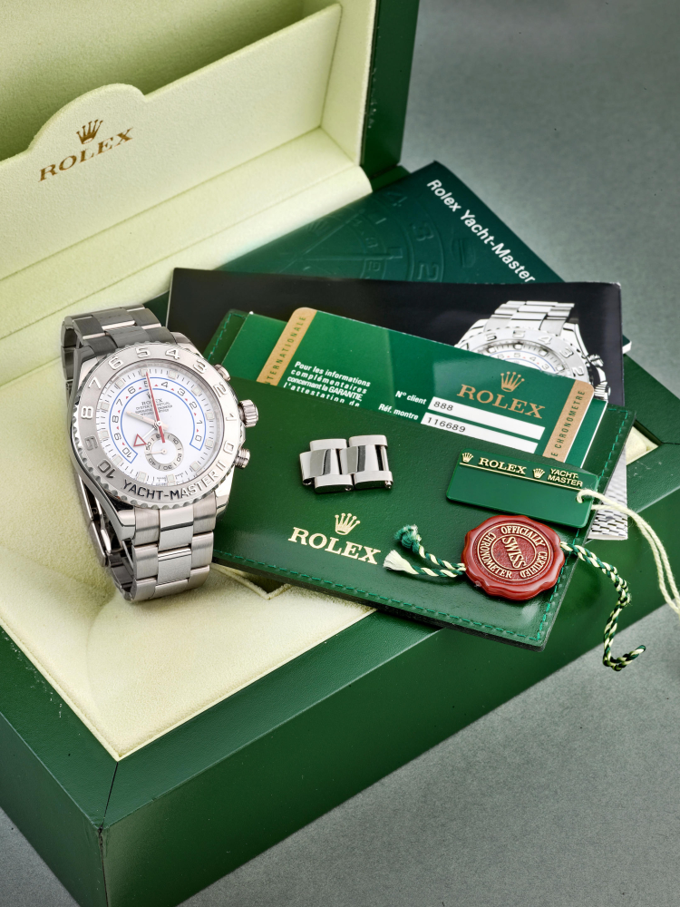 ROLEX | YACHT MASTER II, REF.116689, A WHITE GOLD REGATTA COUNTDOWN CHRONOGRAPH BRACELET WATCH, CIRCA 2008