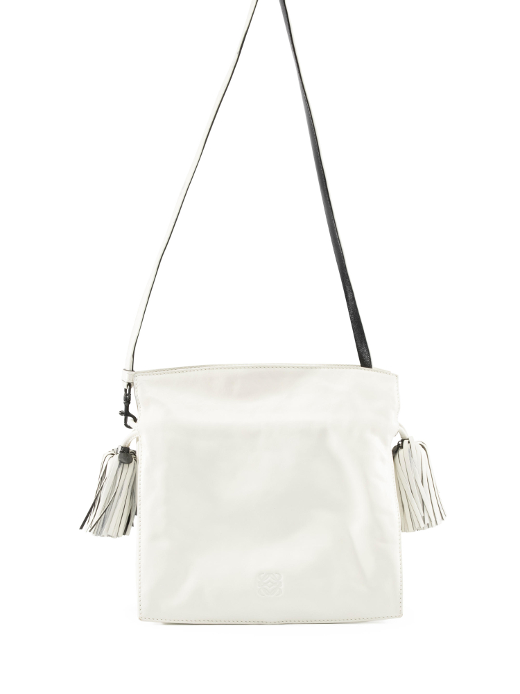 LOEWE: WHITE FLAMENCO 22 BAG
