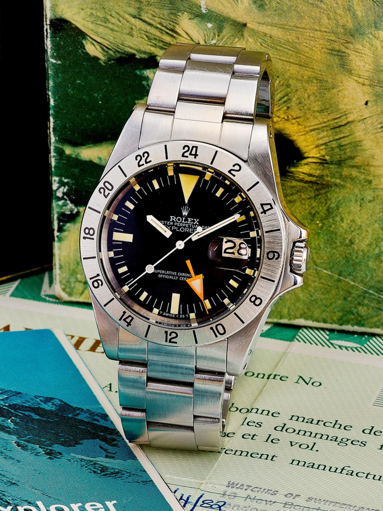 ROLEX | EXPLORER II "STEVE MCQUEEN", REF.1655, A STAINLESS STEEL BRACELET WATCH WITH 24-HOUR INDICATION AND DATE, CIRCA 1982