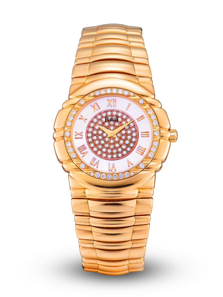 PIAGET | TANAGRA, REF.95043 M 401 D, A PINK GOLD AND DIAMOND-SET BRACELET WATCH WITH MOTHER-OF-PEARL DIAL, CIRCA 2000
