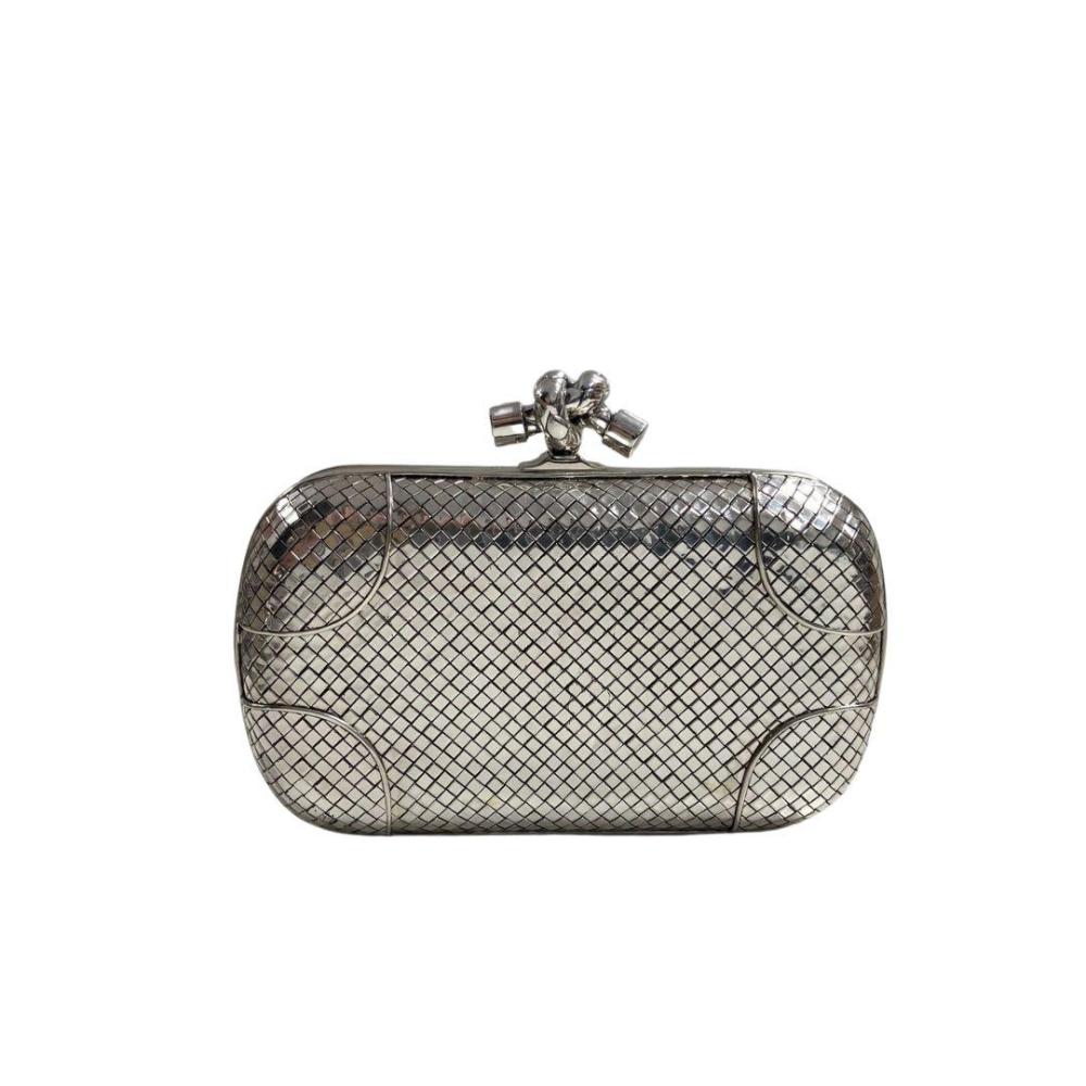 BOTTEGA VENETA, Minaudière "Knot" en Argent 800/°°