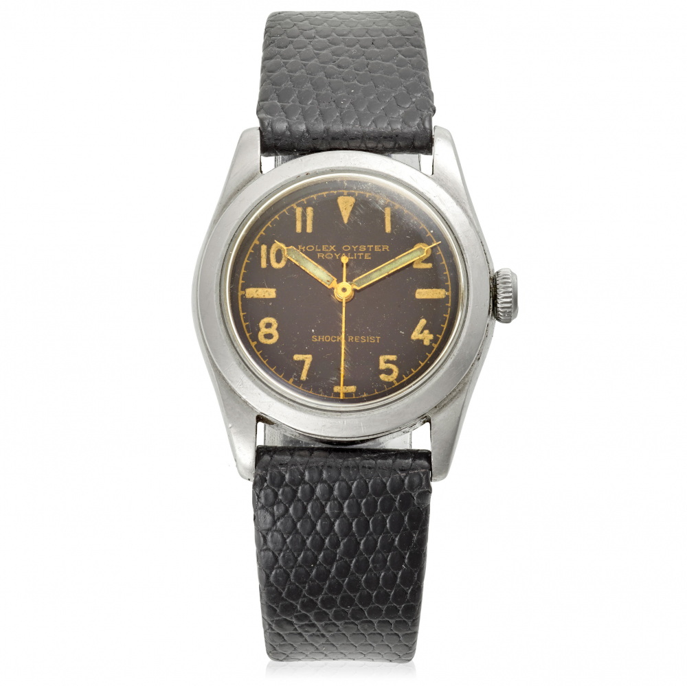 ROLEX. A STEEL MANUAL WINDING WRISTWATCH