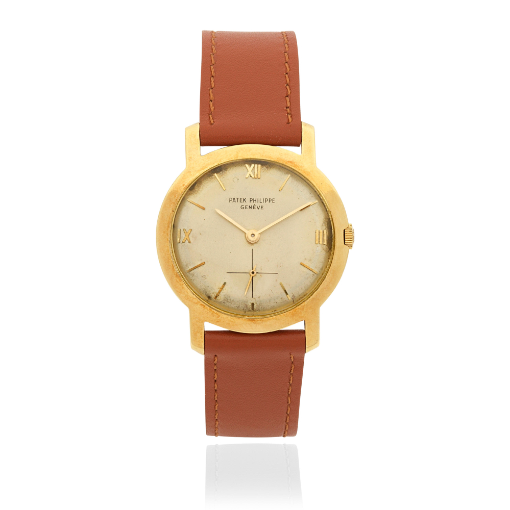 Patek Philippe. An 18K gold manual wind wristwatch