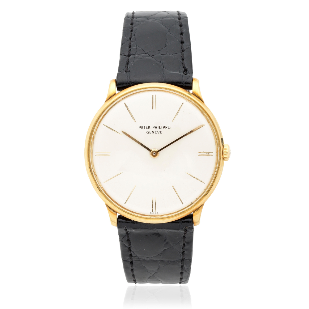 Patek Philippe. An 18K gold manual wind wristwatch