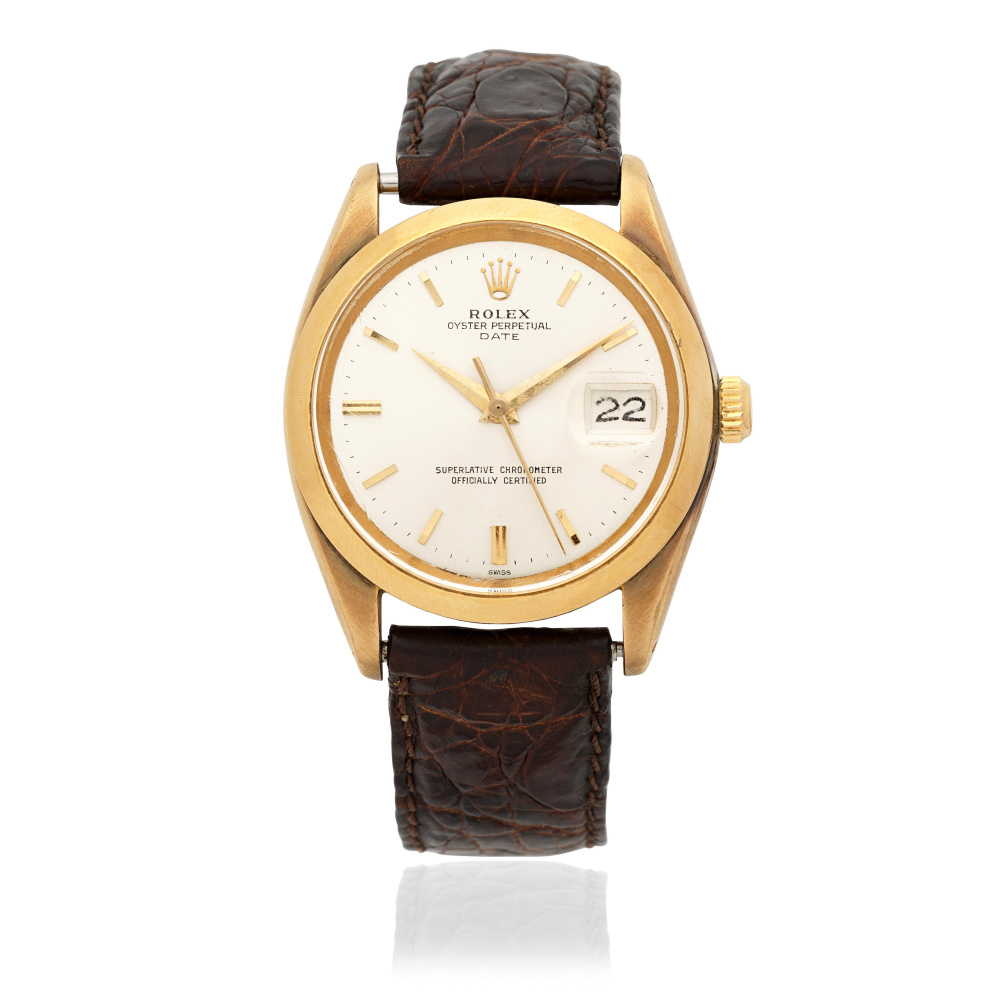 Rolex. A 9K gold automatic wristwatch offered on behalf of the original owner