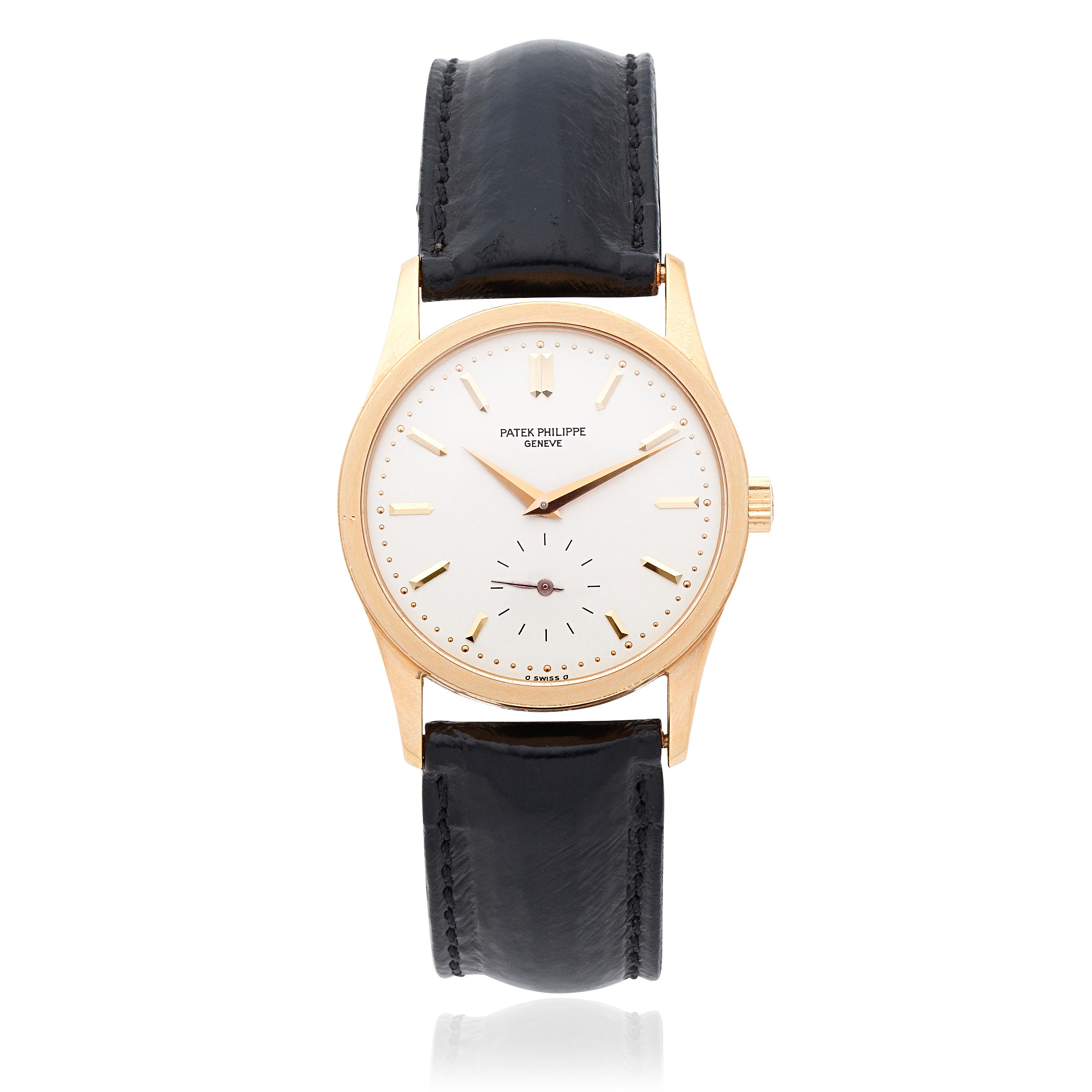 Patek Philippe. An 18K rose gold manual wind wristwatch with sigma dial