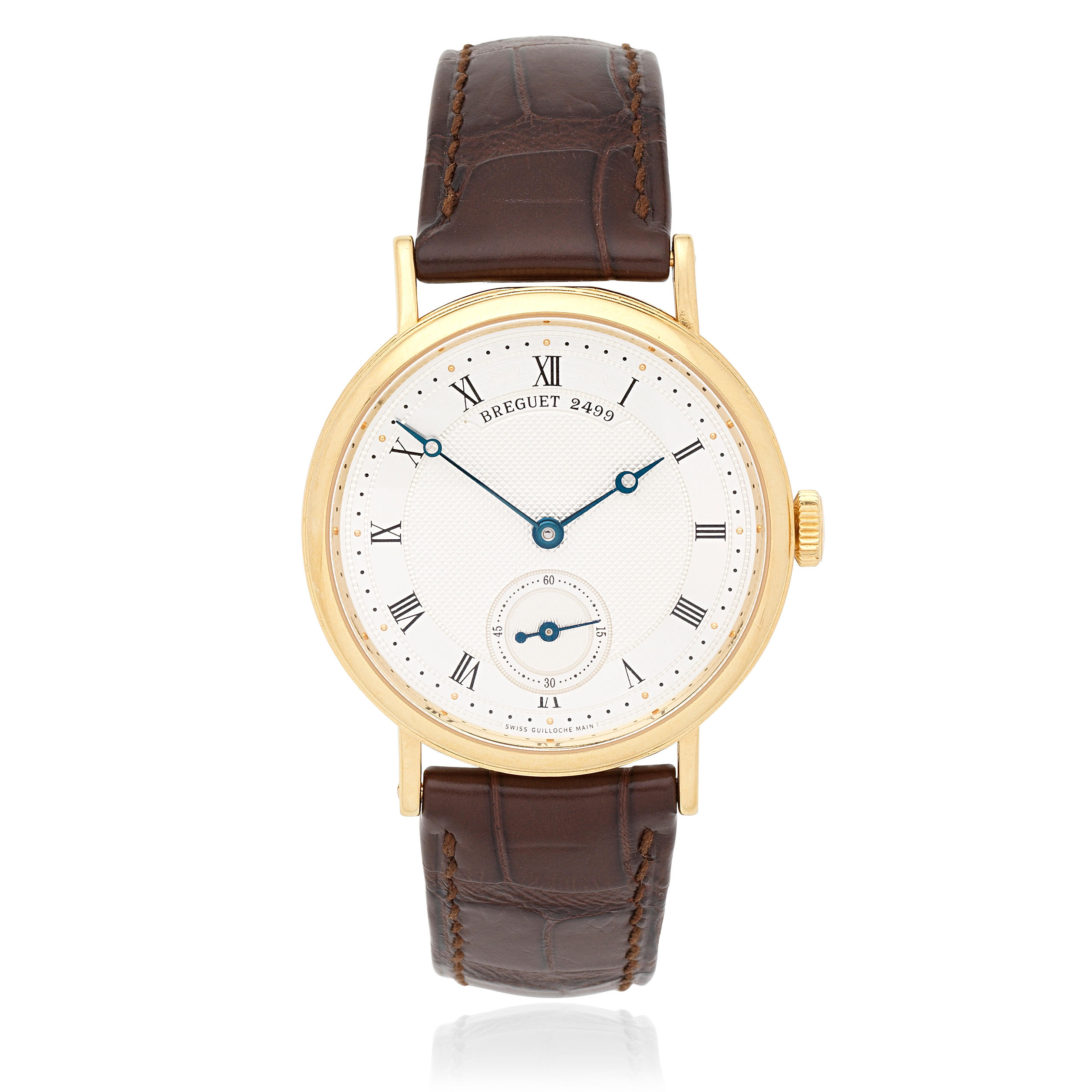 Breguet. An 18K gold manual wind wristwatch
