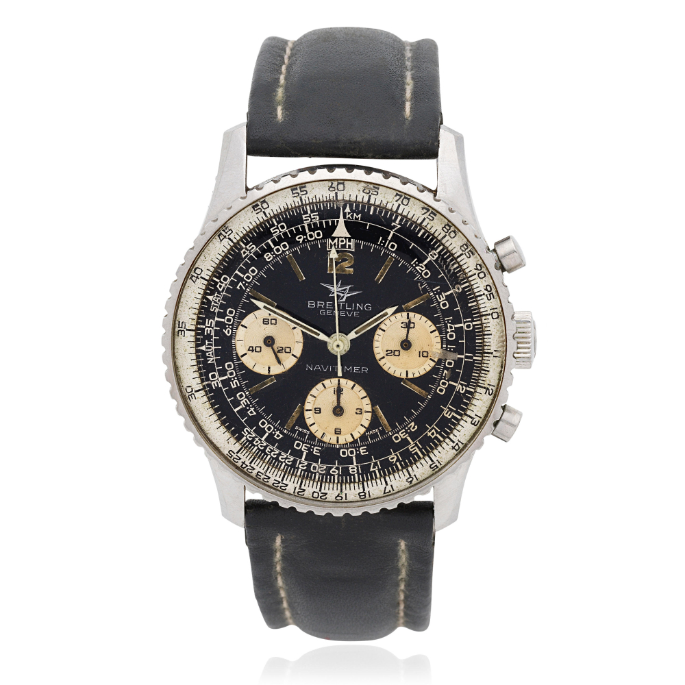 Breitling. A stainless steel manual wind chronograph wristwatch