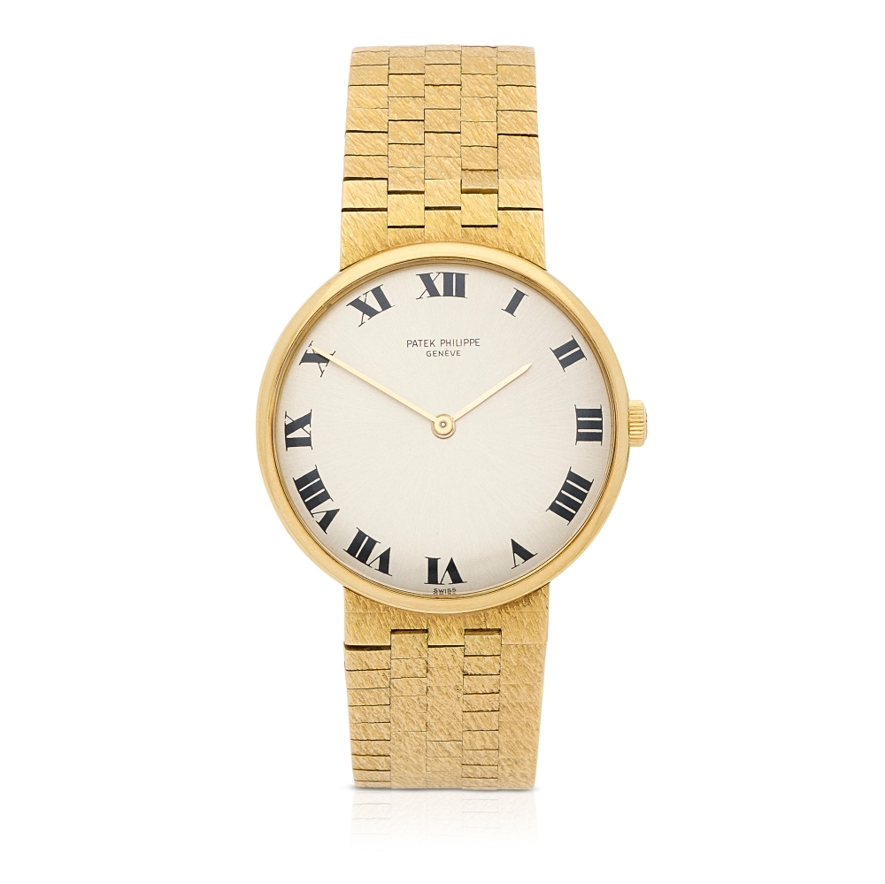 Patek Philippe. An 18K gold manual wind bracelet watch