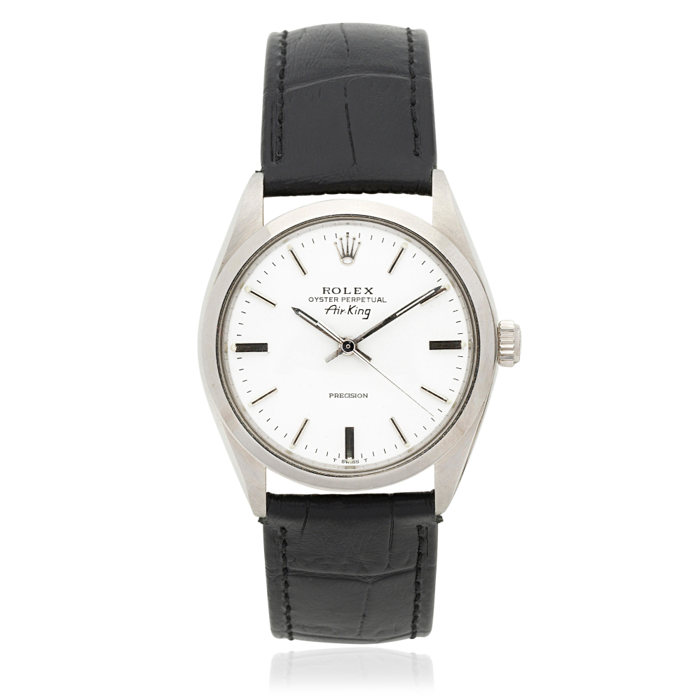 Rolex. A stainless steel automatic wristwatch