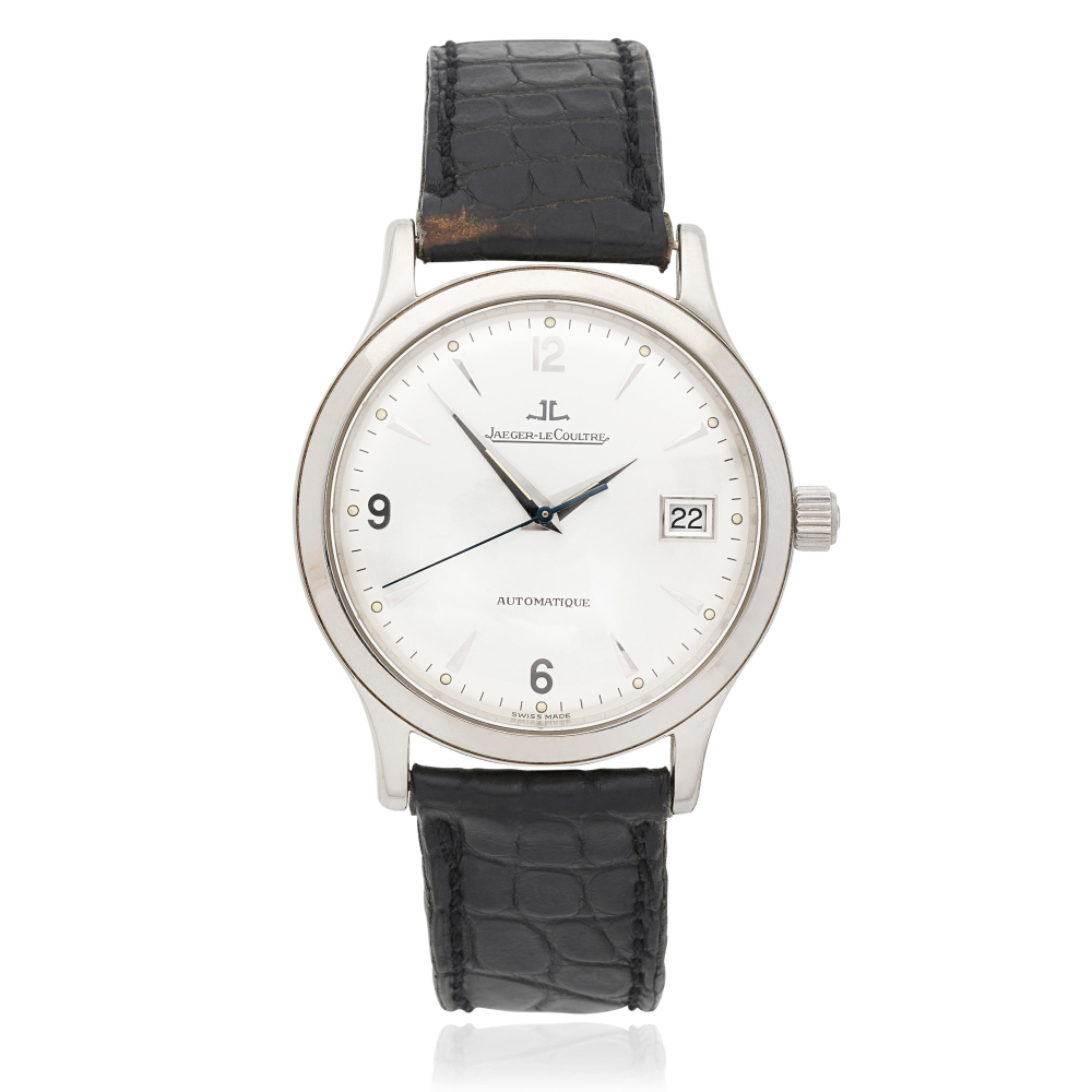Jaeger-LeCoultre. A stainless steel automatic calendar wristwatch