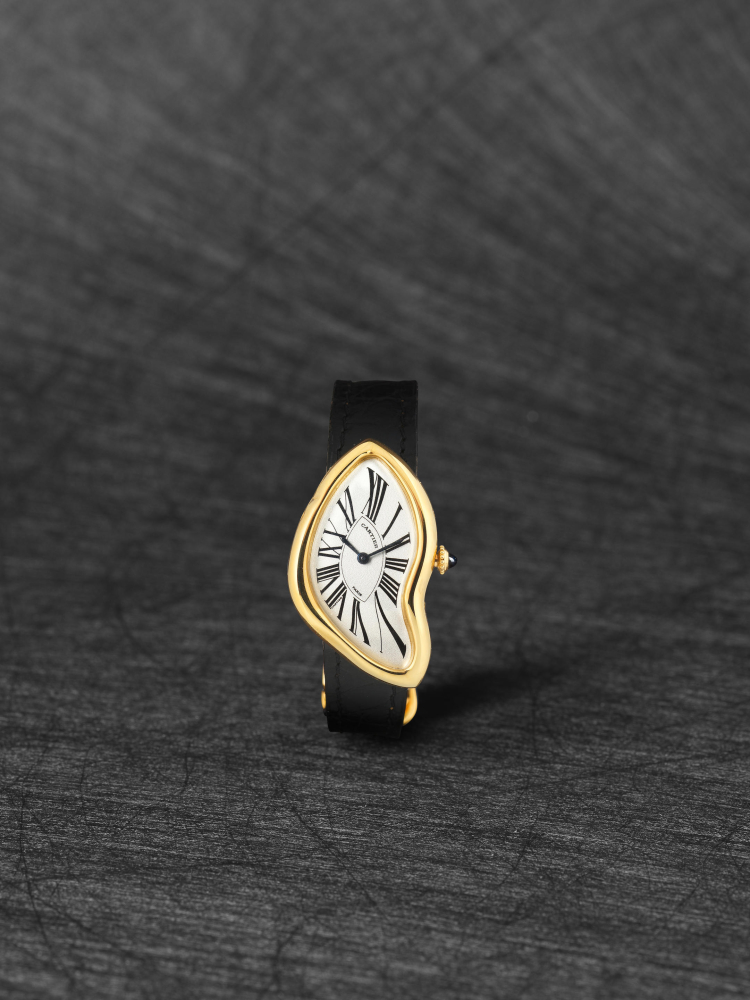 Cartier. An unusual and very limited edition 18K gold manual wind wristwatch made as part of the Paris 1991 edition