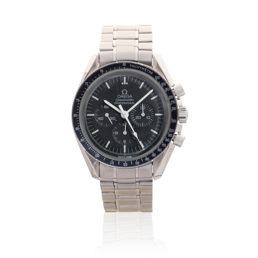 Omega. A stainless steel automatic chronograph bracelet watch
