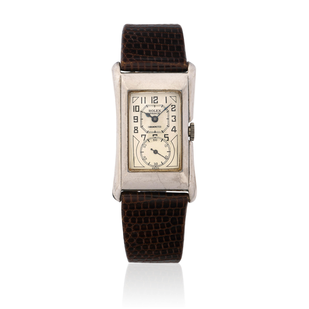 Rolex. A silver manual wind wristwatch