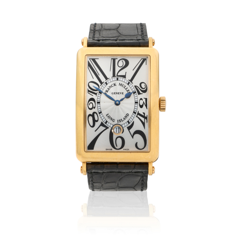 Franck Muller. An 18K gold automatic calendar wristwatch