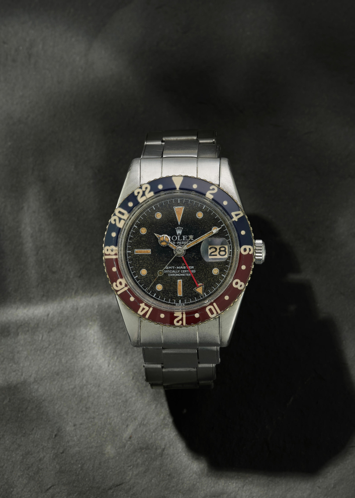 ROLEX. A FINE AND RARE STAINLESS STEEL AUTOMATIC CALENDAR BRACELET WATCH