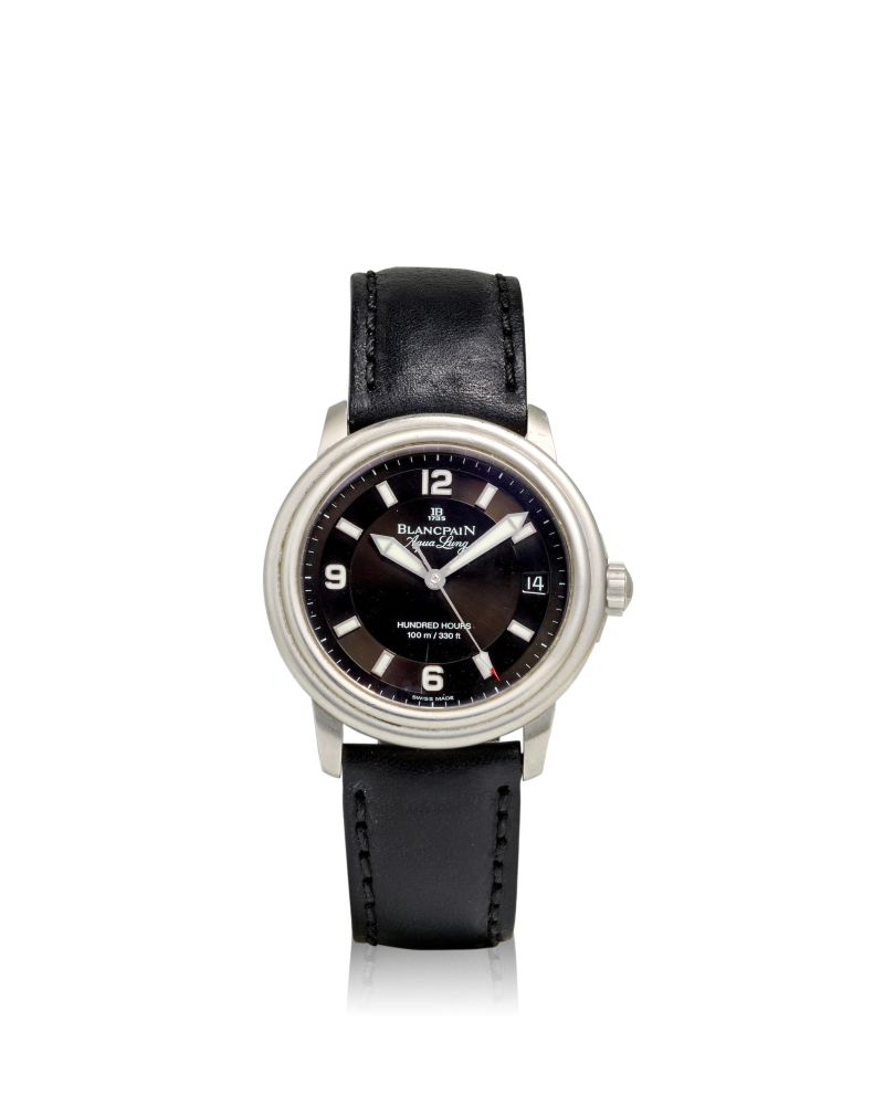 BLANCPAIN. A LIMITED EDITION STAINLESS STEEL AUTOMATIC CALENDAR WRISTWATCH