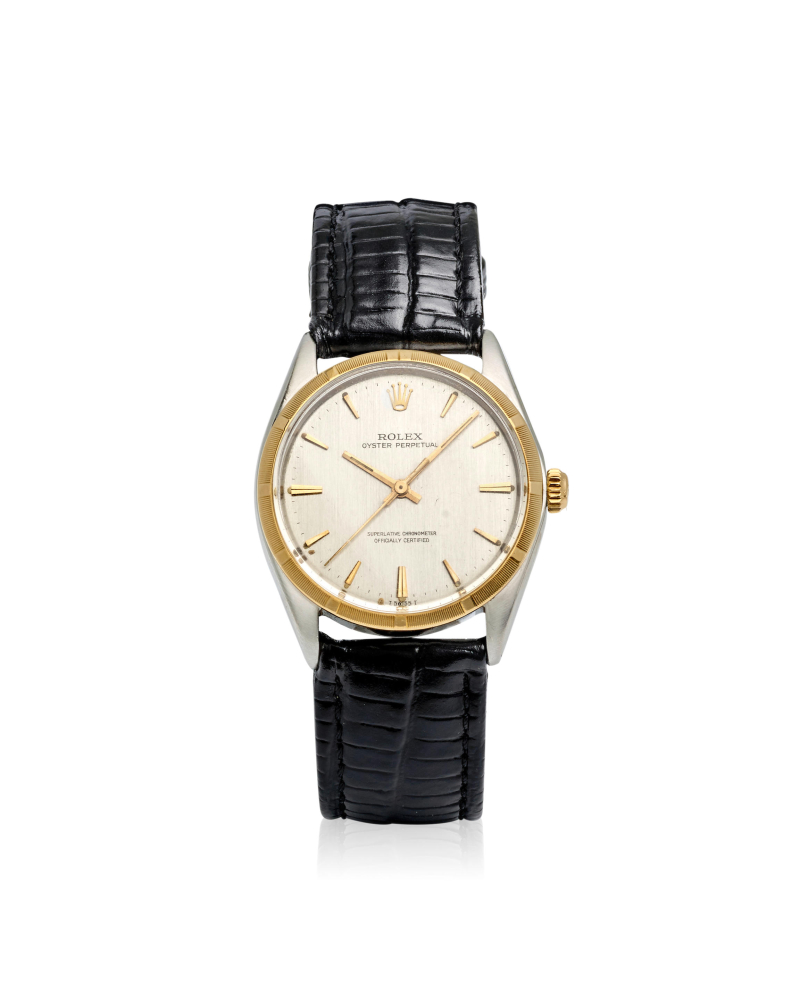 ROLEX. A STAINLESS STEEL AND YELLOW GOLD AUTOMATIC WRISTWATCH