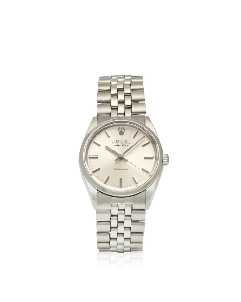 ROLEX. A STAINLESS STEEL AUTOMATIC BRACELET WATCH