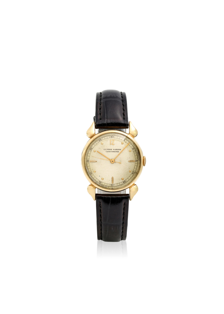 [NO RESERVE] ULYSSE NARDIN. A 14K GOLD MANUAL WIND WRISTWATCH