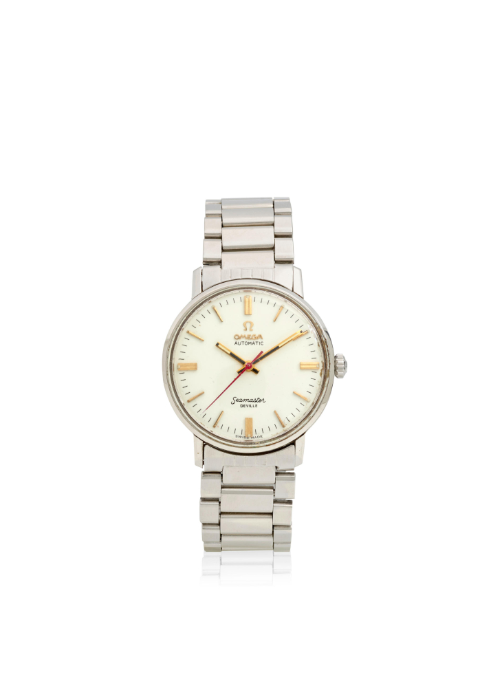 [NO RESERVE] OMEGA. A STAINLESS STEEL AUTOMATIC BRACELET WATCH
