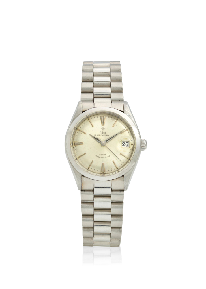 [NO RESERVE] TUDOR. A STAINLESS STEEL AUTOMATIC CALENDAR BRACELET WATCH