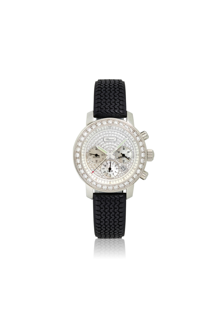 [NO RESERVE] CHOPARD. A STAINLESS STEEL AUTOMATIC CALENDAR CHRONOGRAPH WRISTWATCH
