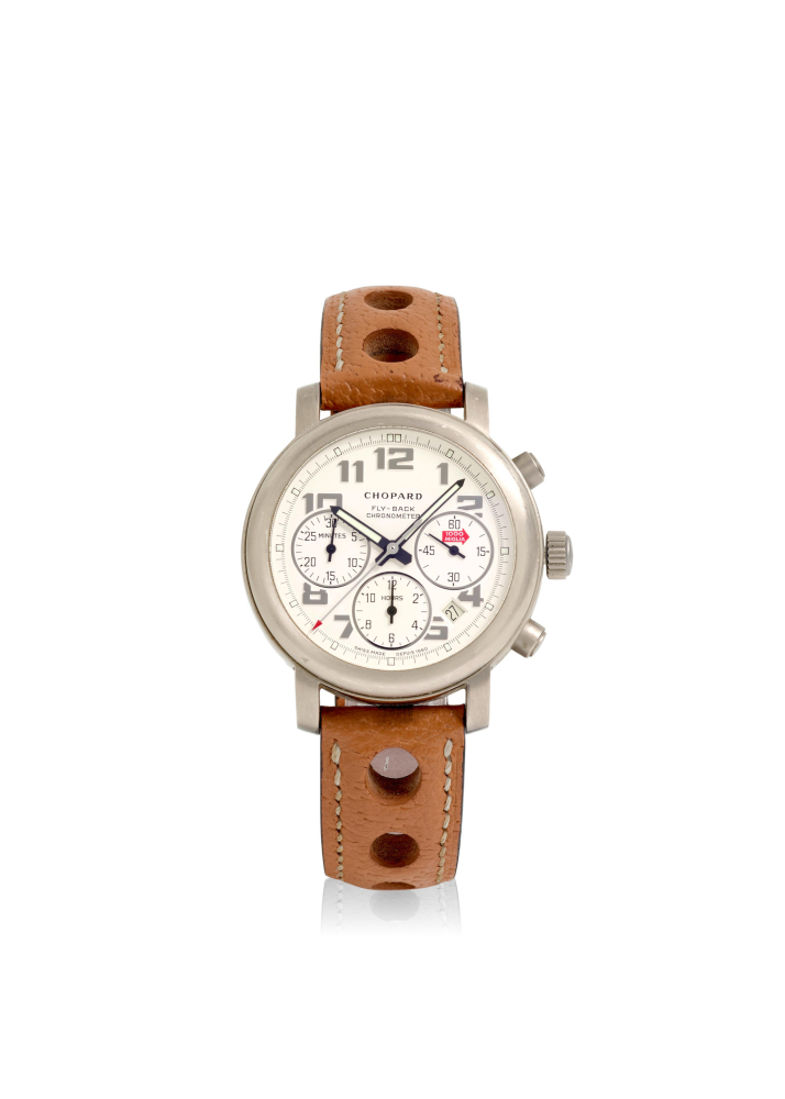 CHOPARD. A LIMITED EDITION TITANIUM AUTOMATIC CALENDAR FLYBACK CHRONOGRAPH WRISTWATCH