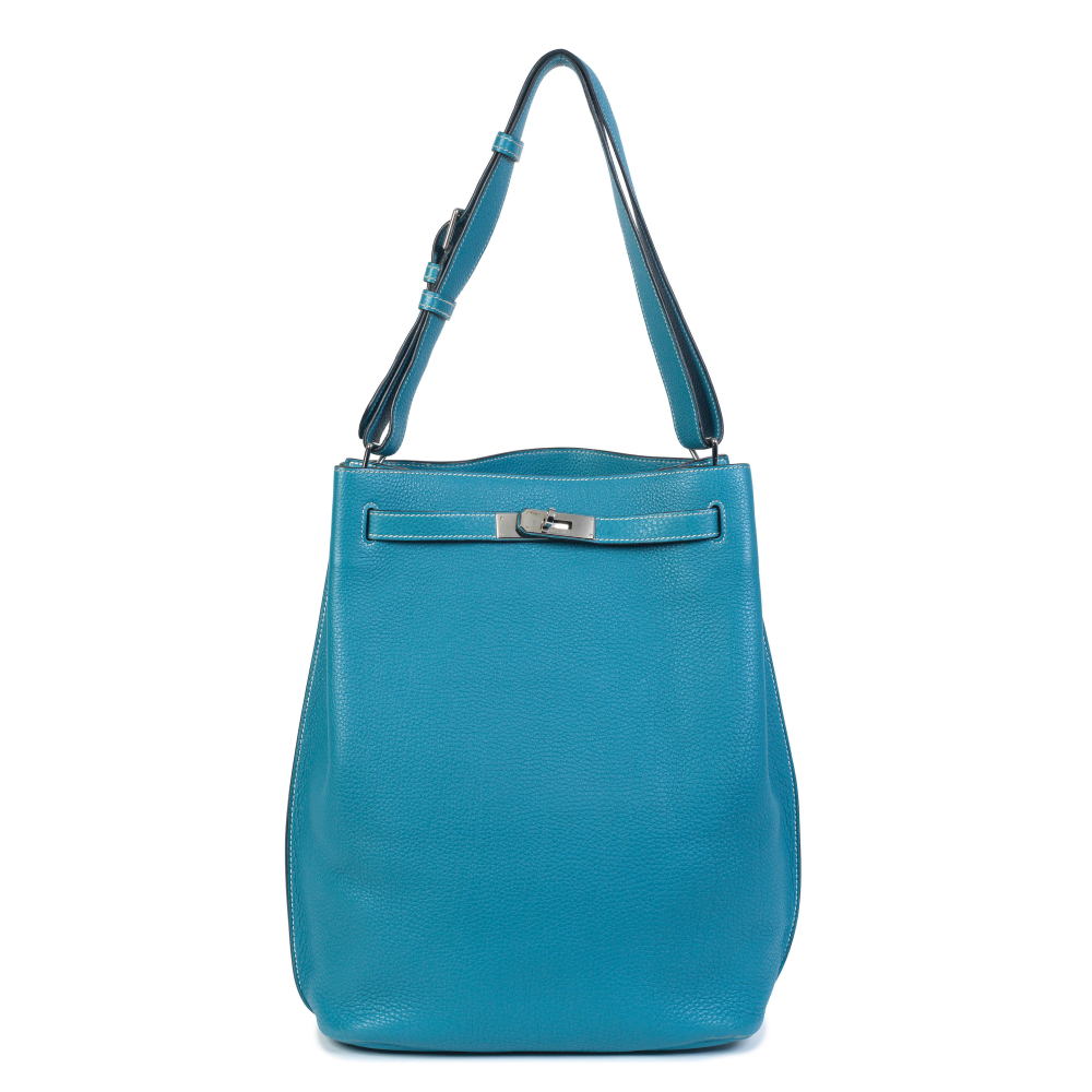 Hermès: a Bleu Jean Togo Leather So Kelly 26