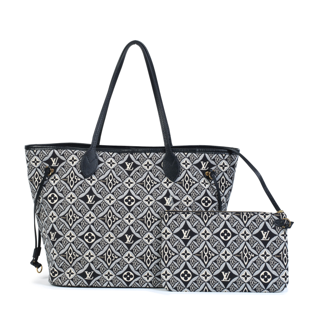 Louis Vuitton: a Grey 'Since 1854' Monogram MM Pochette Neverfull MM