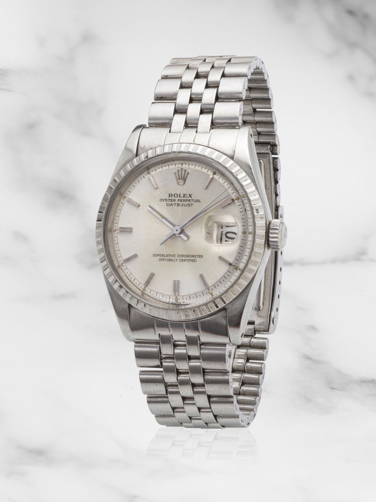 Rolex. A stainless steel automatic calendar bracelet watch