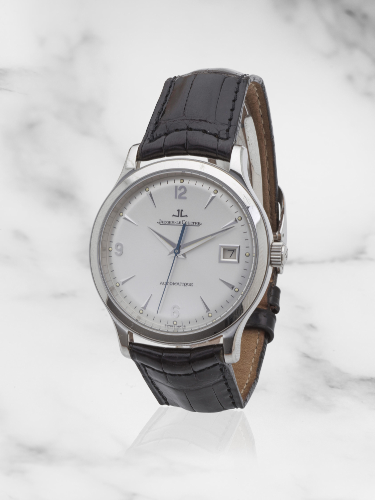 Jaeger-LeCoultre. A stainless steel automatic calendar wristwatch
